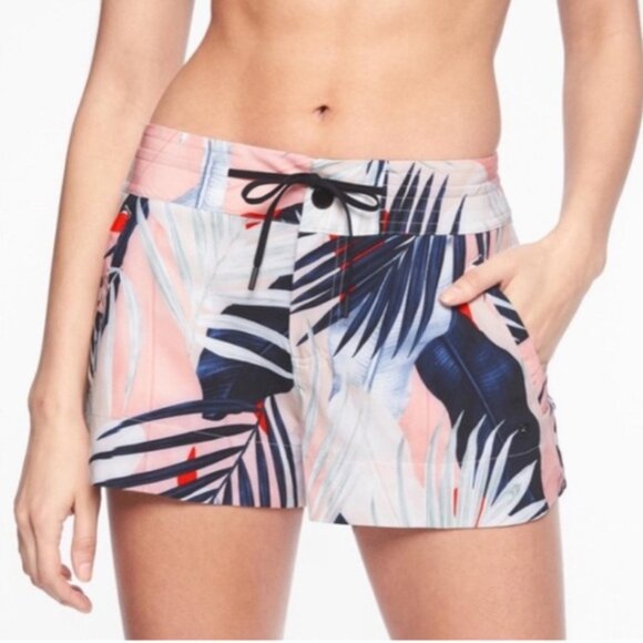 Athleta Other - Athleta Women's Size 8 Floral Tropical Printed Hudson Board Shorts